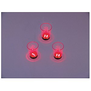 EUROPALMS LED Podświetlana szklanka 2oz z kośćmi do gry, czerwone, 3x 1/2