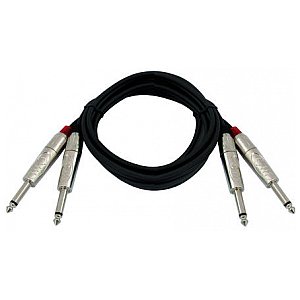 Omnitronic Cable KK-100 2x6,3 male/2x6,3 male mo.10m 1/2