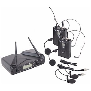 EIKON WM700DH Mikrofon bezprzewodowy UHF PLL - zestaw dwukanałowy nagłowny 1/5