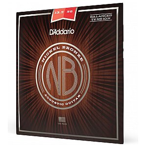 D'Addario NB13556BT Nickel Bronze Struny do gitary akustycznej, Balanced Tension Medium, 13.5-56 1/4