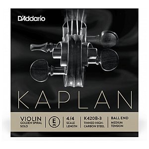 D'Addario Kaplan Golden Spiral Solo Pojedyncza struna do skrzypiec E String, 4/4 Medium Tension 1/1