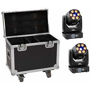 EUROLITE Zestaw oświetlenia scenicznego 2x LED TMH-H90 + Case z kołami 1/1