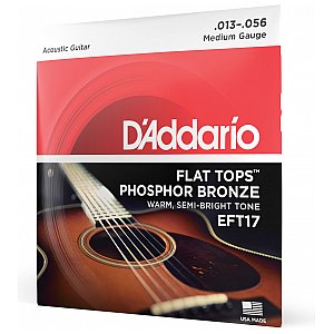 D'Addario EFT17 Flat Tops Phosphor Bronze Struny do gitary akustycznej, 13-56 1/4