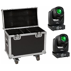 EUROLITE Zestaw oświetlenia scenicznego 2x LED TMH-B90 + Case z kołami 1/1
