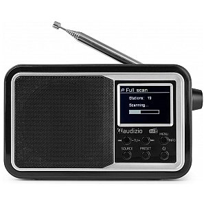 Przenośne radio DAB Audizio Anzio z Bluetooth, radiem FM i baterią - czarne 1/5
