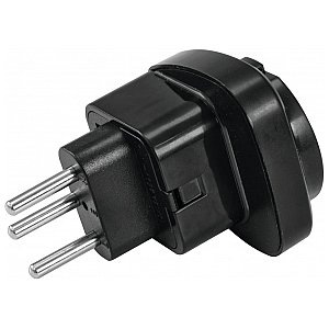 OMNITRONIC Adapter EU/CH Plug 10A bk 1/2