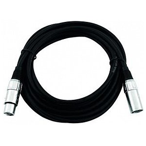 Omnitronic Cable MC-10, 1m,black,XLR m/f,balanced 1/4