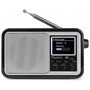 Przenośne radio DAB Audizio Anzio z Bluetooth, radiem FM i baterią - srebrne 1/9