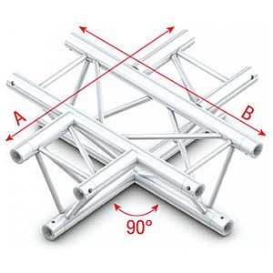 Milos Deco-22 Triangle truss - 4-kierunkowy poziomy łącznik trisystemu ACM41 - 90° 1/1