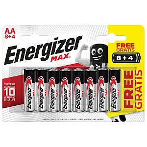 Energizer MAX Bateria alkaliczna AA 8+4 szt 1/1