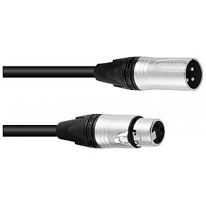 PSSO DMX kabel XLR 3pin 0,5m bk Neutrik 1/2