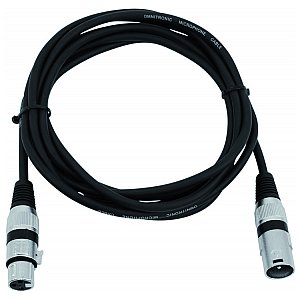 Omnitronic Kabel do mikrofonu MC-30, 3m czarny XLR m/f balanced 1/3