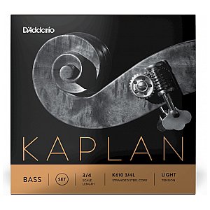 D'Addario Kaplan Bass Zestaw strun 3/4 Light Tension 1/3