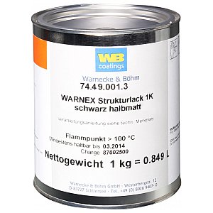 Warnex 0131 - Lakier strukturalny, czarny, 1 kg 1/1