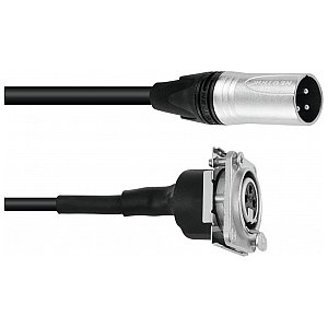 PSSO Kabel głośnikowy Patch XLR(M)/XLR(F) S 1m bk 1/2
