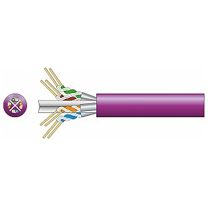mercury Kabel ethernet, skrętka Cat6a U/FTP LSZH Network Cable 305m Lilac 1/2