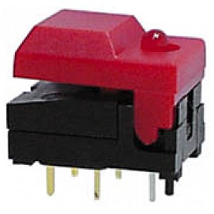 Przełącznik PCB DIGITAST DIP PUSH-BUTTON SWITCH RED CAP - RED LED 1/3