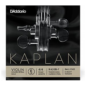 D'Addario Kaplan Ball End Pojedyncza struna do skrzypiec E String, 4/4 Extra-Heavy Tension 1/1