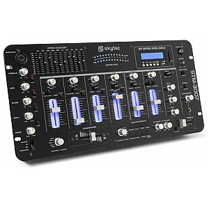 Skytec STM-3007 6ch mixer LED/MP3/BT 19" 1/3