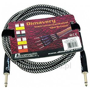 Dimavery Instrument-cable, 3m, bk/sil, przewód instrumentalny 1/2