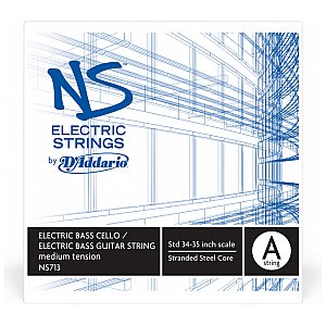 D'Addario NS Electric Bass/Cello Single A Struna 4/4 Medium Tension 1/2