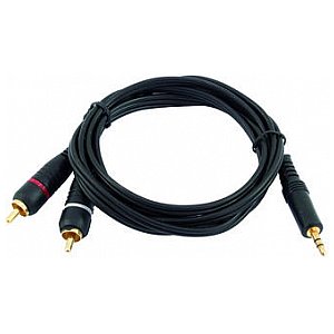 Omnitronic Cable SKC-60 3.5mm jack pl.st/2xRCA 6m 1/2