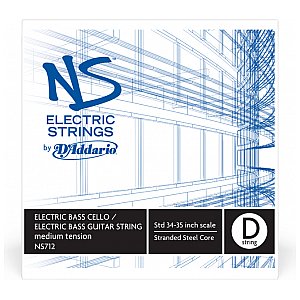 D'Addario NS Electric Bass/Cello Single D Struna 4/4 Medium Tension 1/2