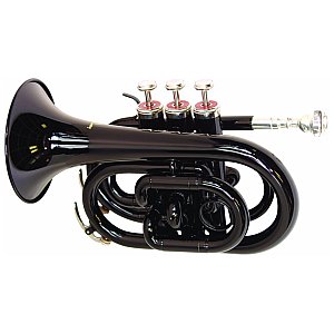 Dimavery TP-300 Bb Pocket Trumpet, black, trąbka 1/4