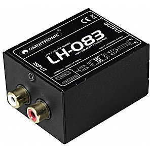 OMNITRONIC LH-083 Stereo Isolator liniowy pasywny RCA S 1/3