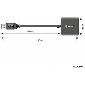 avlink Rozgałęziacz USB 3.0 SuperSpeed - Hub na 4 porty 1/9