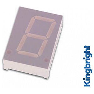 Kingbright jednocyfrowy wyświetlacz 20mm SINGLE-DIGIT DISPLAY COMMON ANODE YELLOW 1/3