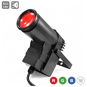 Flash LED PIN SPOT 12W RGBW CREE DMX - Reflektor do kuli lustrzanej 1/2