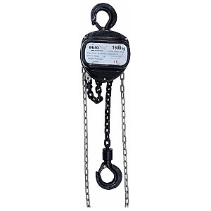 Wciągarka łańcuchowa ręczna EUROLITE Chain Hoist 10M/1.5T black 1/1