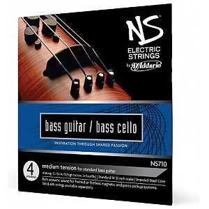 D'Addario NS Electric Bass/Cello Zestaw strun 4/4 Medium Tension 1/2
