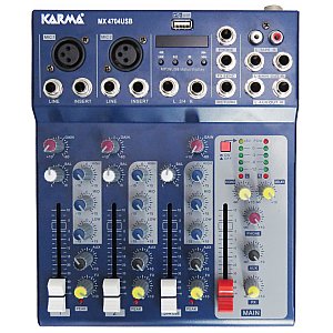 Karma MX 4704USB 4-kanałowy mikser mikrofonowy 1/4