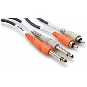 Hosa - Kabel 2 x TS 6.35 - 2 x RCA, 4m, przewód audio 1/1