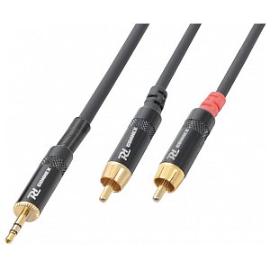 Power Dynamics Cable 3.5 Stereo- 2xRCA Male 1.5m, przejściówka RCA/Jack 1/1
