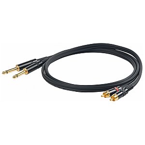 PROEL CHLP310LU5 kabel „STEREO” z YONGSHENG 2x6,3mm M jack - 2x wtyk RCA 5m 1/1