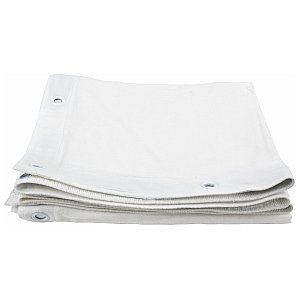 Showgear Kwadratowa tkanina biała 1,4 m (szer.) - 1,4 m (wys.) ognioodporna 1/4