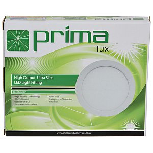 primalux LED-DLW210-18NW Lampa sufitowa, plafon LED Downlight 210mm 18W 1320lm 4000K 1/5