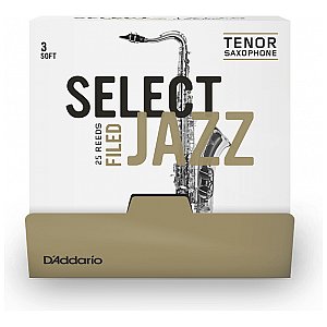 D'Addario Select Jazz Filed Stroiki do Saksofonów Tenorowych, Strength 3 Soft, 25 szt. 1/1
