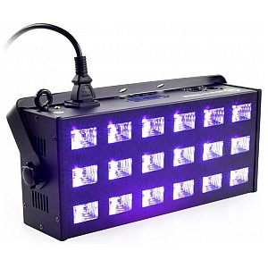 LIGHT4ME LED UV 18 X 3W REFLEKTOR + STROBOSKOP DMX 1/8