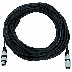 Omnitronic Cable MC-250, 25m,black,XLR m/f,symmetric 1/3