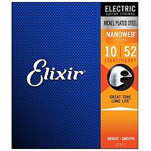 Elixir 12077 NanoWeb 10-52 Light/Heavy – do gitary elektrycznej 1/2