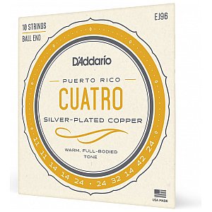 D'Addario EJ96 Cuatro-Puerto Rico Strings 1/4