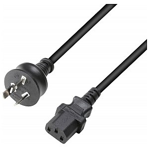 Adam Hall Cables 8101 KB 0150 AU - Kabel zasilający AS 3112 - C13 1,0mm² 1,5m Wtyk Australia 1/1