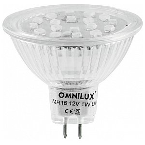 OMNILUX MR-16 12V GX-5.3 18 LED UV aktywna 1/3