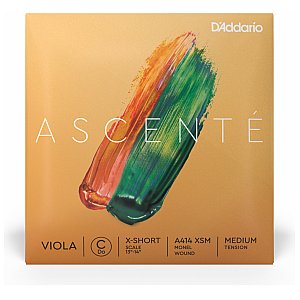 D'Addario Ascenté Viola Struny do skrzypiec C Extra-Short Średni naciąg 1/1