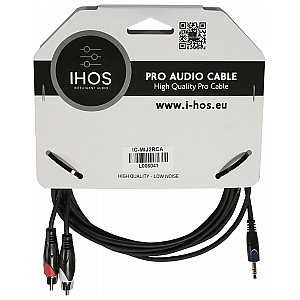 IHOS IC-MIJ2RCA kabel audio Y, 3,5 mm stereo jack do 2x RCA 3 m 1/2