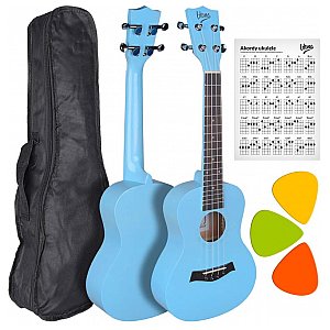 V-TONE UK23 BL ukulele koncertowe akustyczne 23" niebieskie + pokrowiec 1/9